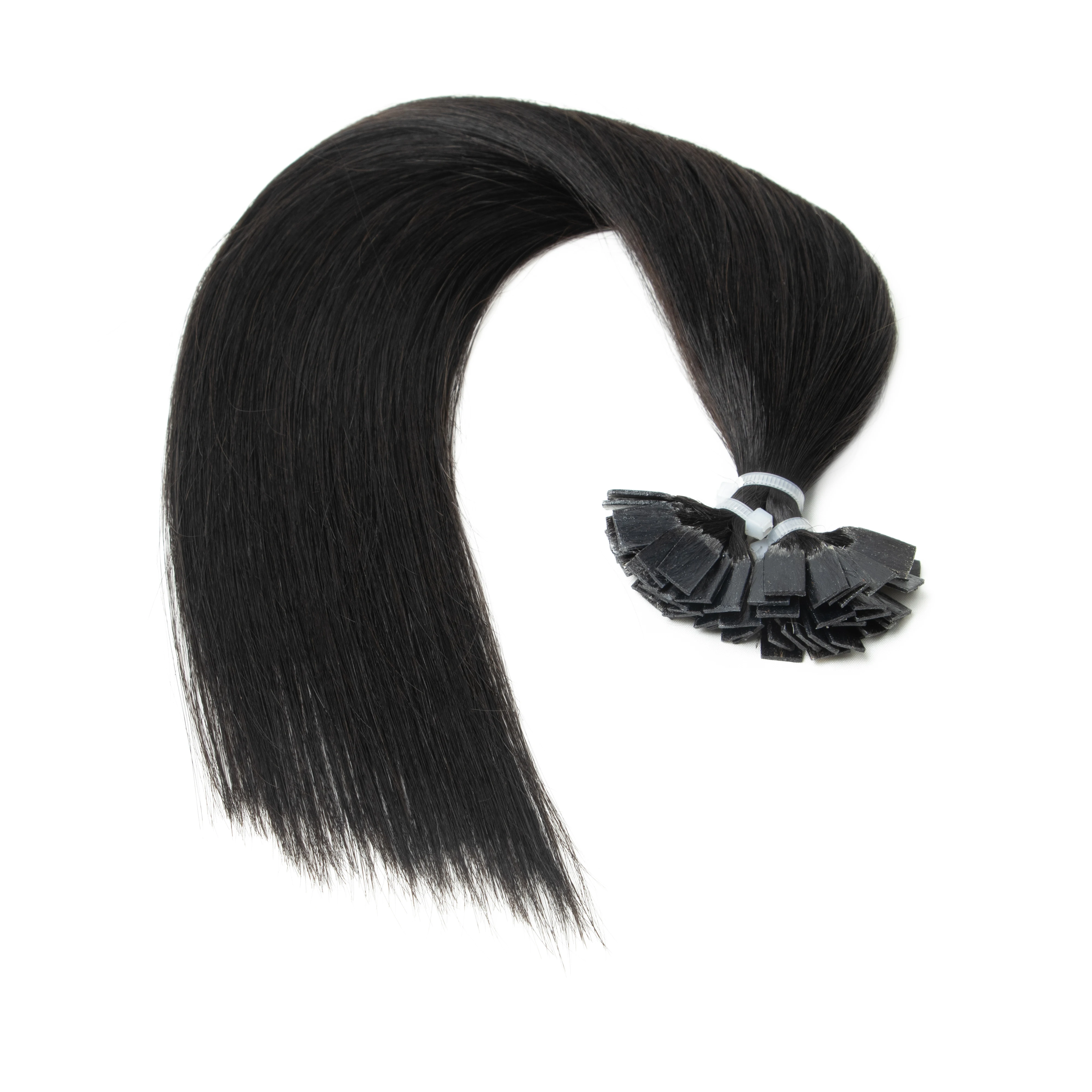 

Keratin Fusion Flat Tip Human Hair Extensions 1x0.8cm Bond Non-Remy 0.6g/strand 12-22inch