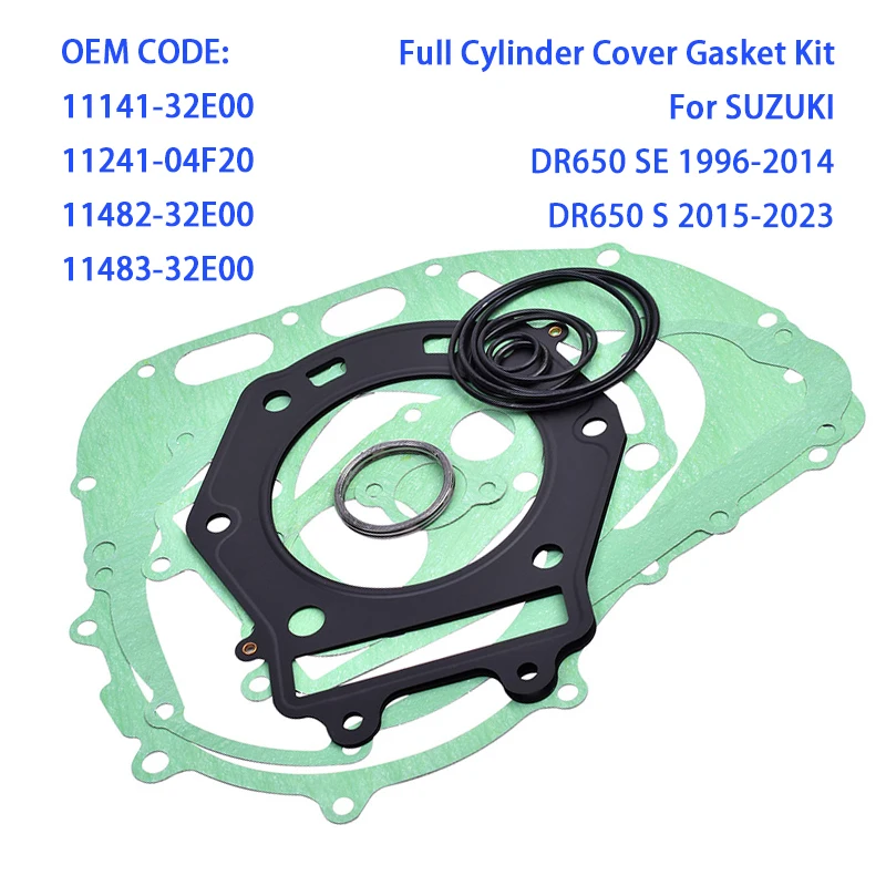 

650CC Motorcycle Full Cover Gasket Cylinder Head Base Pad Kit for SUZUKI DR650 DR 650 SE S DR650SE 1996-2014 DR650S 2015-2023
