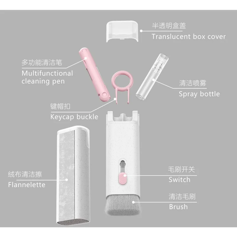 【Blue Sky】7-in-1 cleaning tools keyboard brush headphones computer screen cleaner multi-functional dust removal brush cleaning k