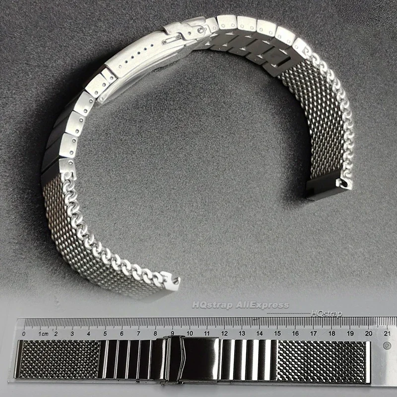 Stainless Steel Watch Band 20mm 22mm Bracelet Quick Release Belt Polished Brushed Frosted Strap Thickened Writband High Quality