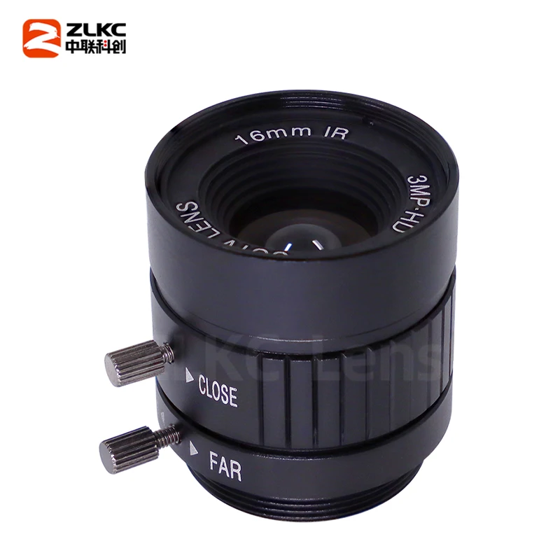 3.0Megapixel 16mm Manual Iris Industrial Lens With 1/1.8'' Format CS Mount FA Machine Vision Fixed Focal Length Lenses 3MP CCTV