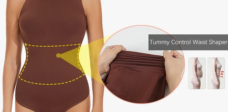 Bodysuits Sexy Sleeveless Crew Neck Shapewear Thong for womens Waist Trainer Tanks Tops Slim Tummy Control Body Shaper 11 S1240de17aa9c4b2d9d2ccd7e114874deM