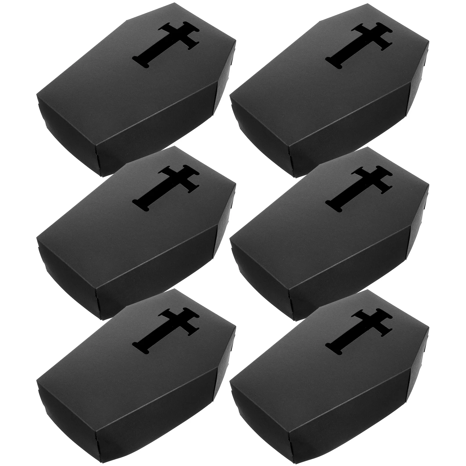 Boîtes à Bonbons pour Halloween, Accessoires Décoratifs, Coffin Favor, Rangement en Papier, Beaucoup de Goodies, 6 Pièces