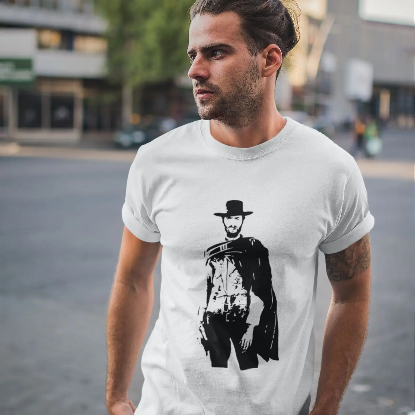 Clint Eastwood Good Bad Ugly Trending T-Shirts Men Actor Director Basic T Shirts Short-Sleeve Tshirt 100 Cotton Gift Clothes