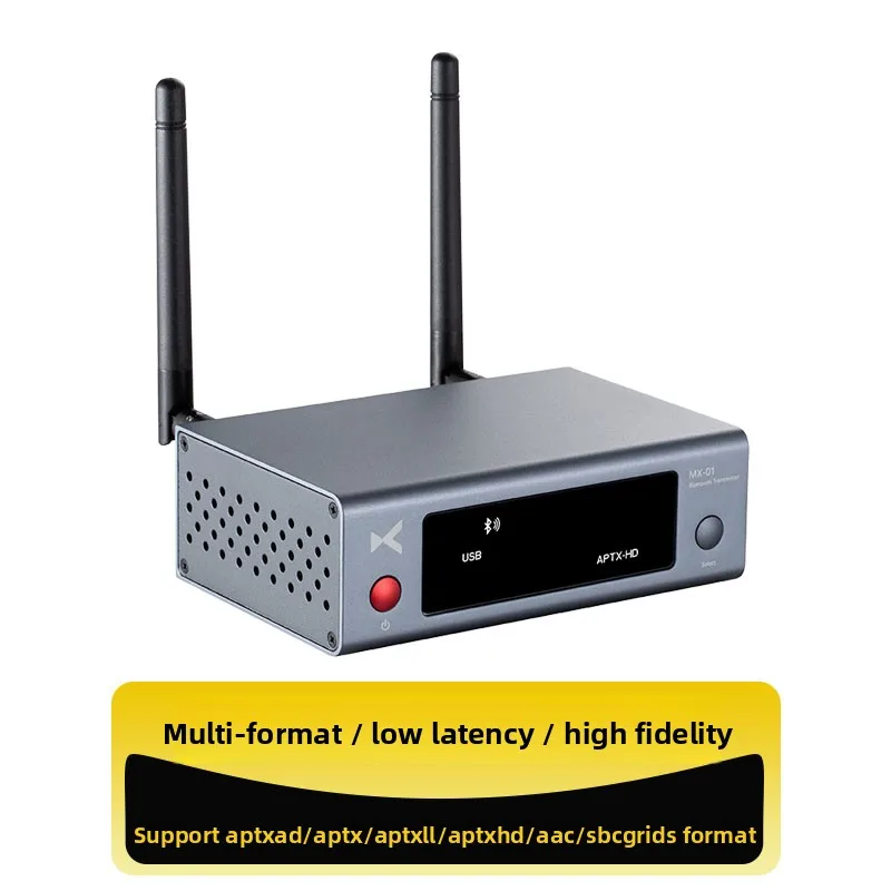 mx-01 bluetooth audio wireless transmitter - long range bluetooth headphone receiver with usb, coaxial,and optical fiber inputs