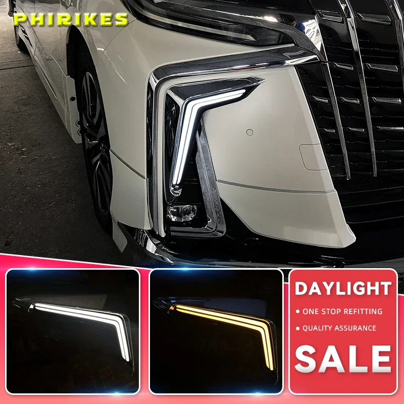 

2 шт. Дневные ходовые огни (ДХО) LED с функцией указателей поворота для Toyota Alphard 2018-2019