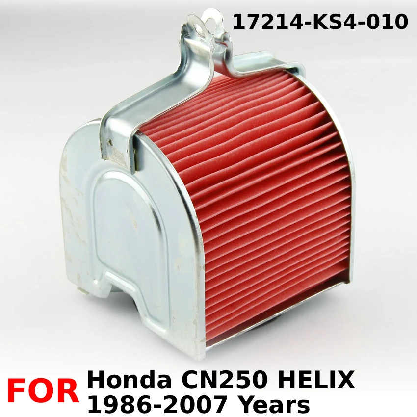

Motorcycle Air Filter is Suitable Parts for Honda CN250 HELIX 1986-2007 Years OEM:17214-KS4-010 Engine Filters Cover Box Housing