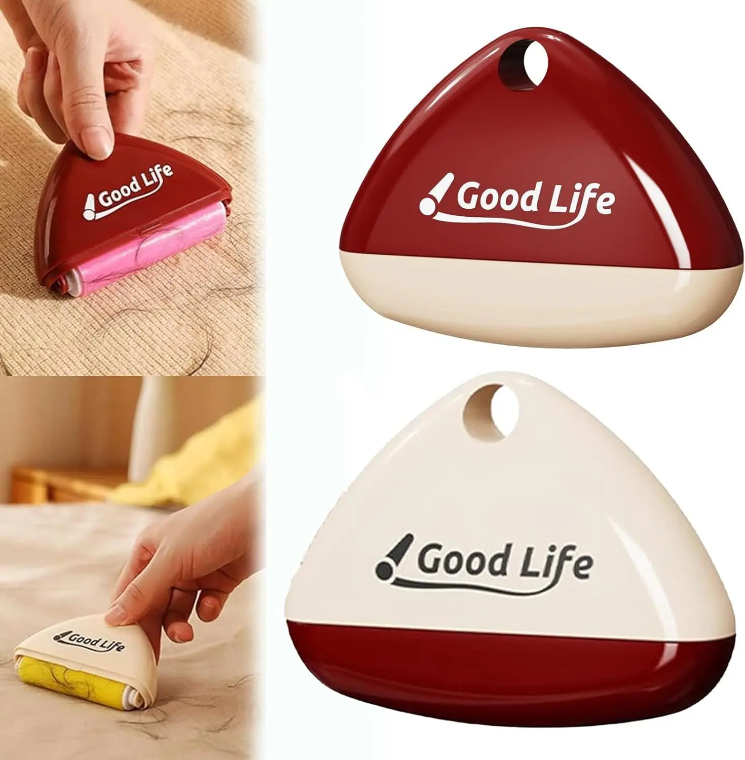 2Pcs Heart Shaped Washable Hair Glue Machine Hair Glue Machine Roller Glue Machine Portable Remover for Work Pet Hair Remover