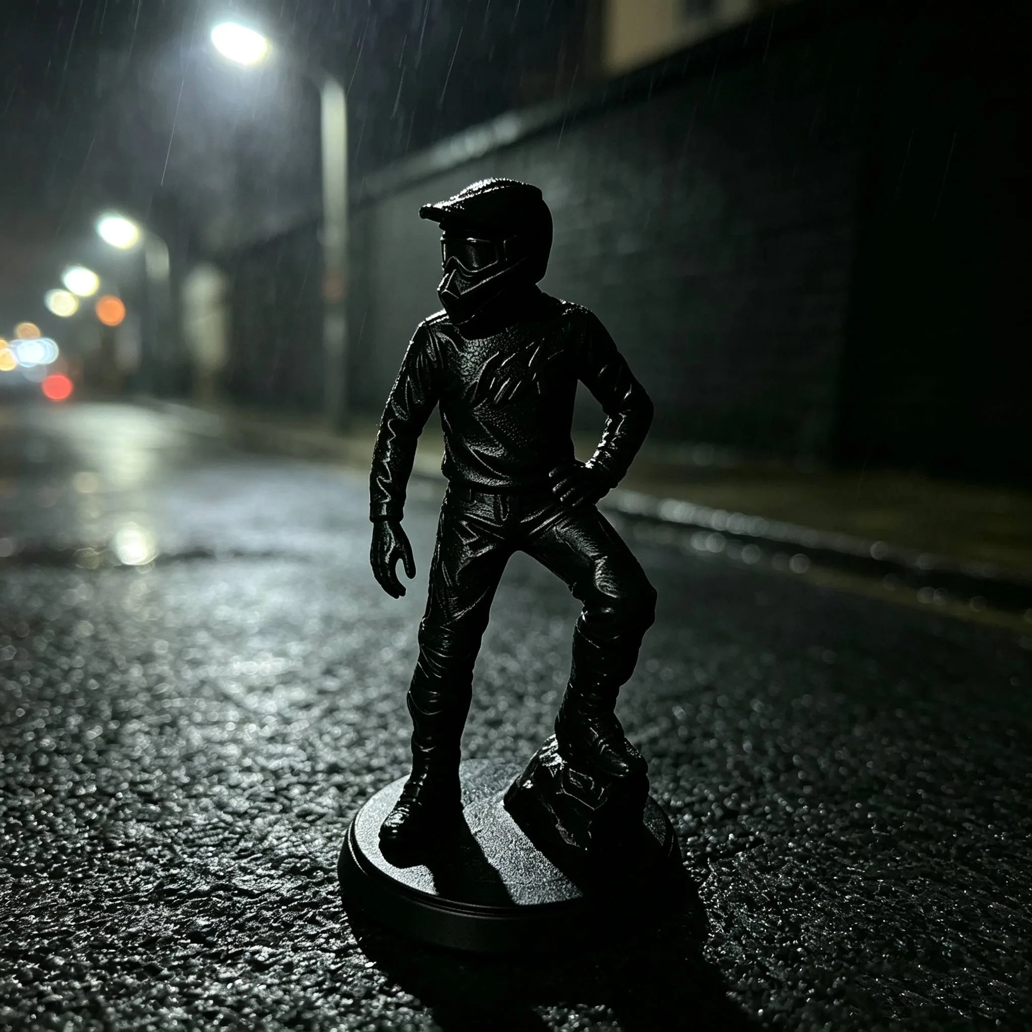 Show Off Dirt Bike Motocross Racer Figure 3D‑Printed Sculpture Gaming Desk Decor Motorcycle Lover Gift Tabletop Display Ornament