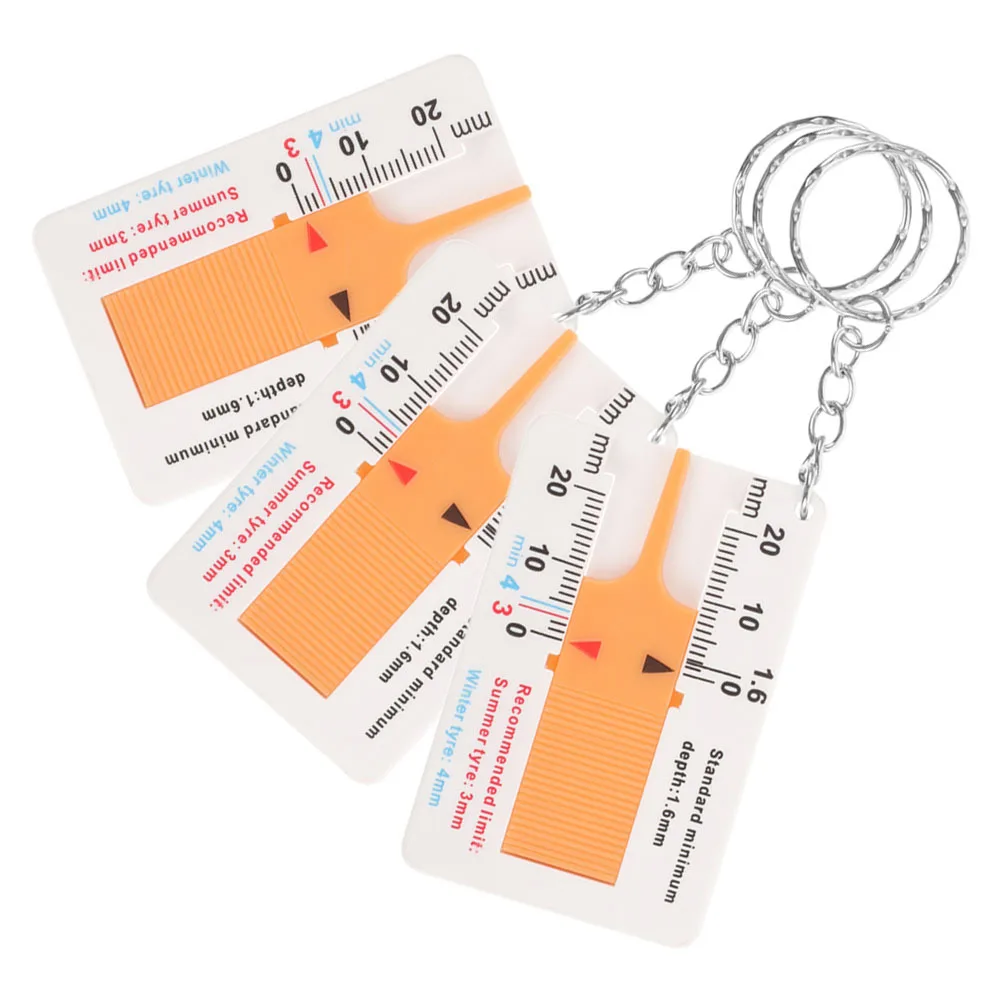 

3Pcs Plastic Tire Tread Depth Gauge Auto Car Tyre Measuring Tool Accurate Portable Vehicle Tire Wear Depth Gauge