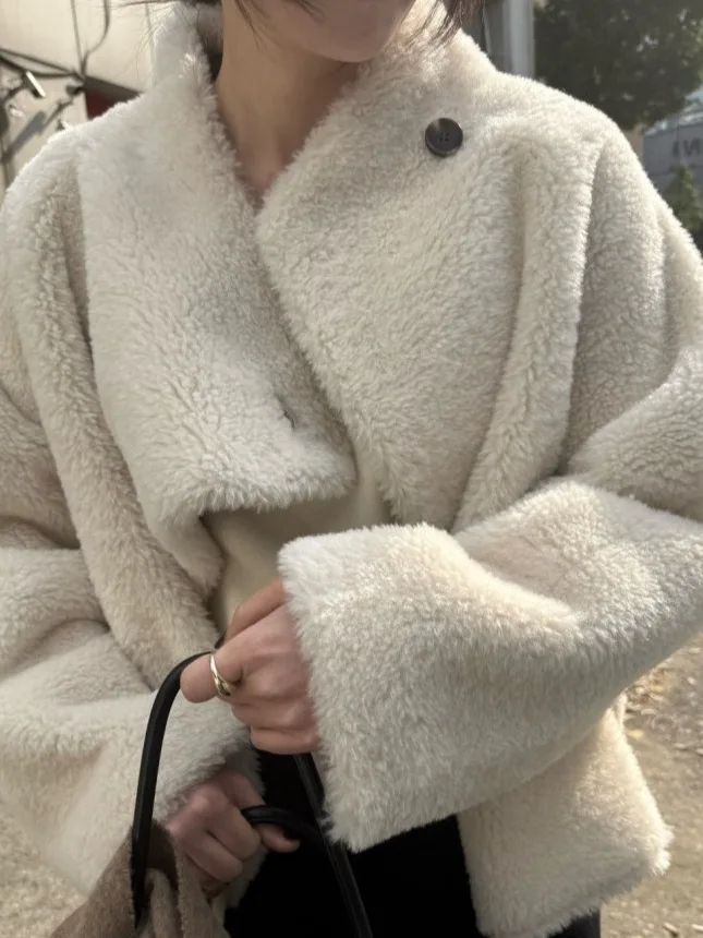 Faionable-Chaleco de piel de cordero de lujo para mujer, abrigo de piel y piel entallado con calidez, novedad de invierno, soporte coreano Sle