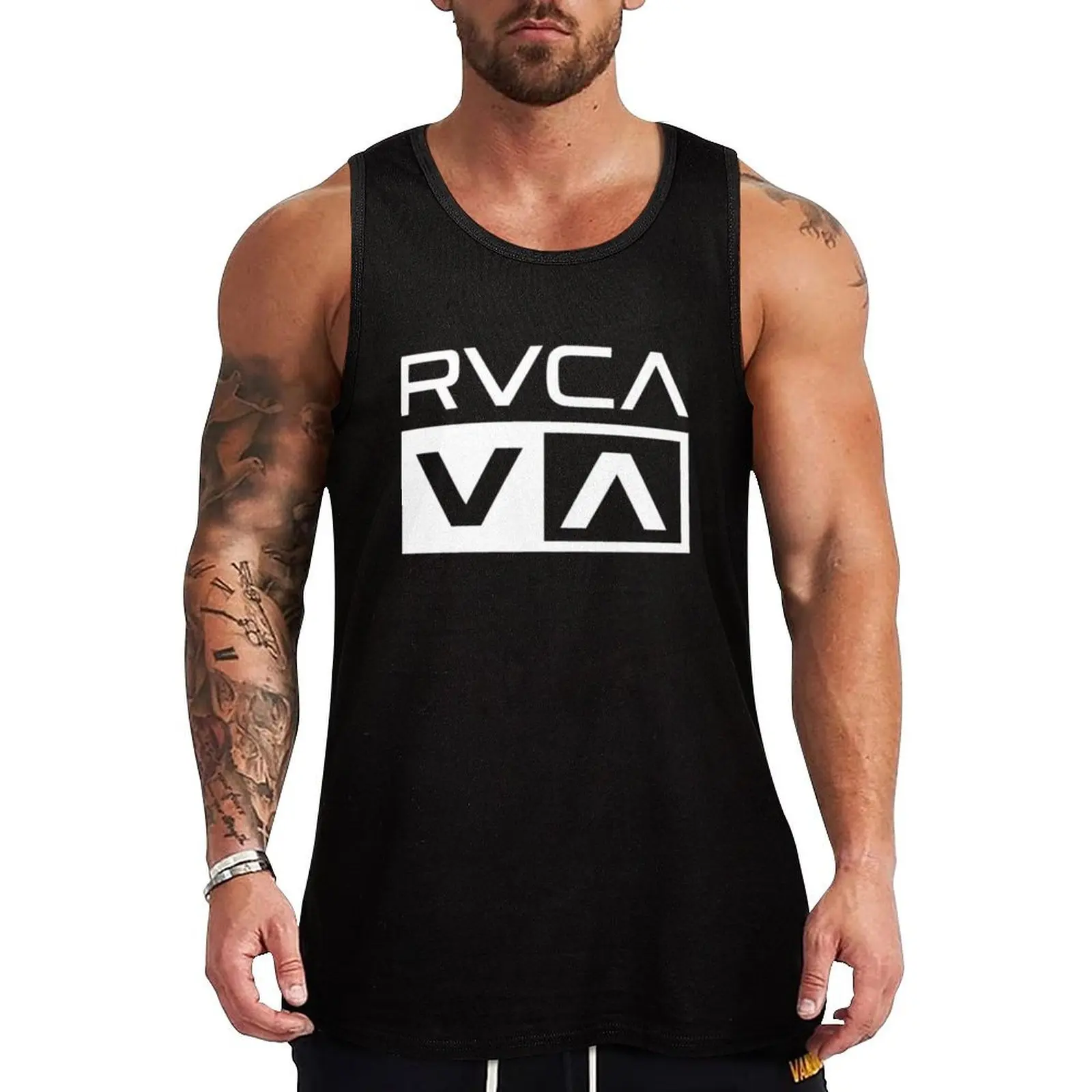 RVCA surf Tank Top sleeveless man shirts plain t-shirt Men's summer t-shirt Men's fitness t-shirt