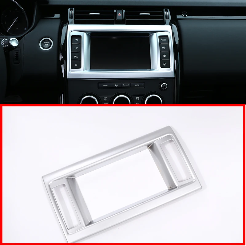 

Car ABS Matte Silver Navigation Frame Trim Accessories For Land Rover Discovery 5 S SE Version 2017 2018 L462 LR5