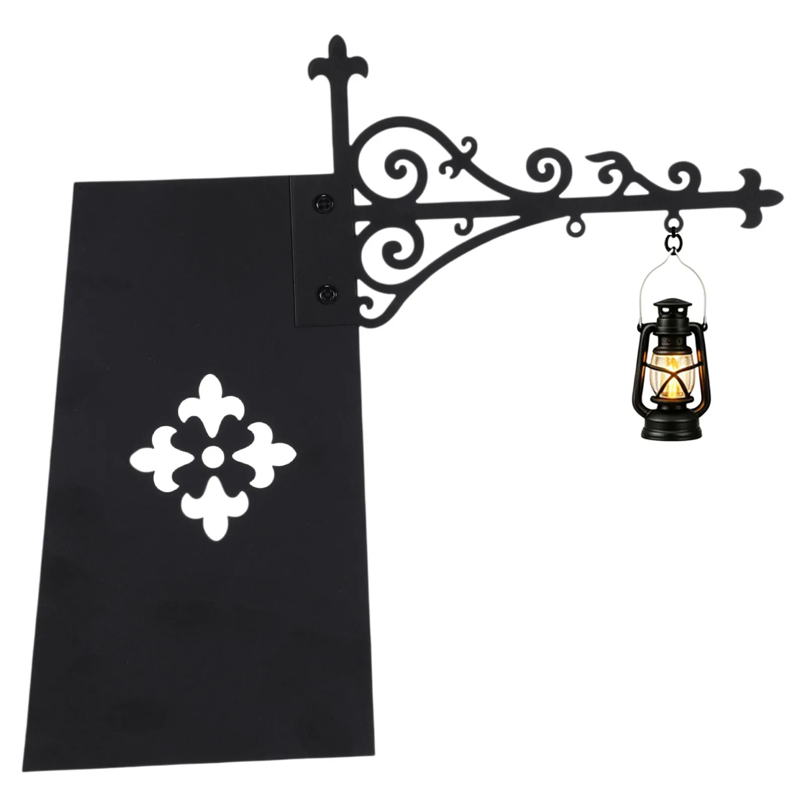 Iron Bookshelf Library Lantern Light Reading Nook Lamp Warm Glow Farmhouse Gothic Decor Accent