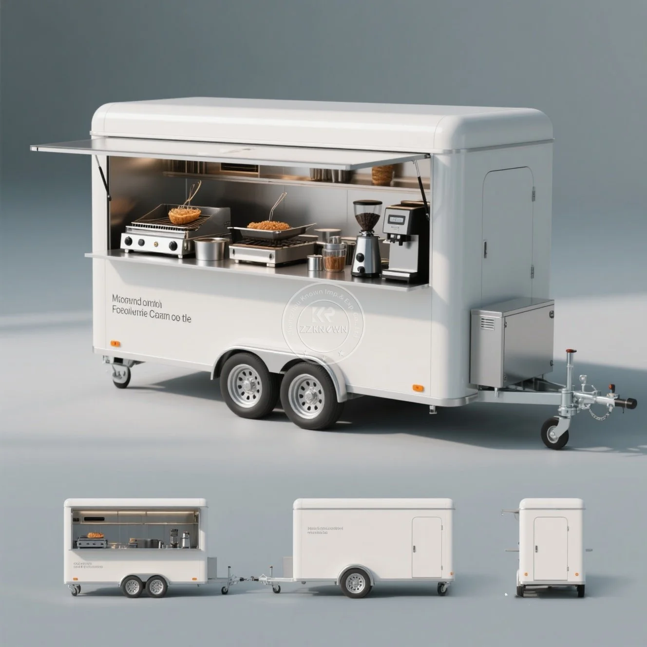 

Custom Size Design Mobile Kitchen Food Truck Concession Trailer USA Street Food Truck Pizza Fast Food Trailer Fully Equipped