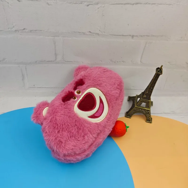 Cartoon Cute Disney Stitch Plush Pencil Bag Anime Large Capacity Student Pencil Bag Big Ear Stationery Storage Bag Gift