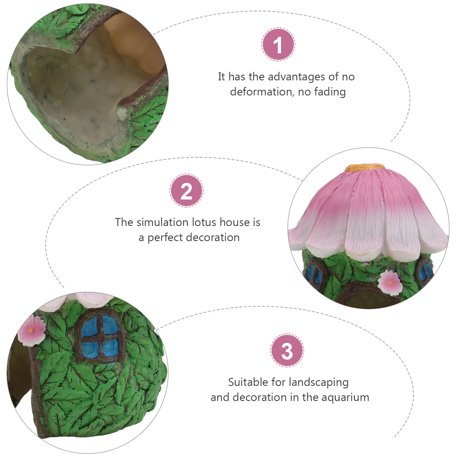 

1pc Natural Reptile Flowers Hideout For Pet House Decor Hermit Crab Hamster Pet Decor Aquarium Landscape Accessories