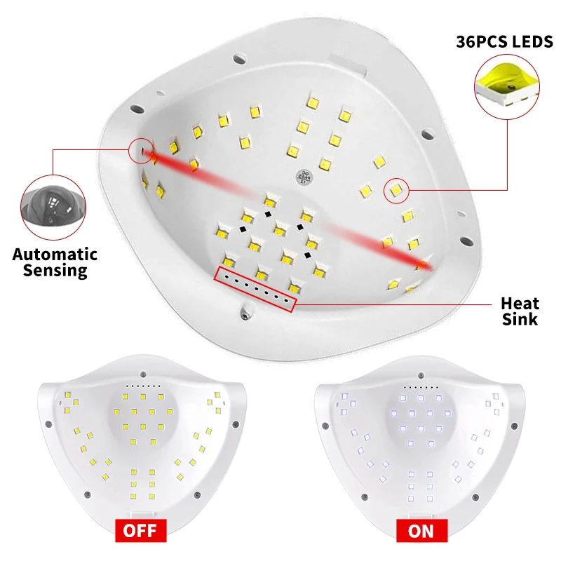 Lampada per asciugare le unghie per unghie smalto Gel a luce UV cabina per Manicure lampade a Led asciugatrice per unghie strumenti per attrezzature professionali