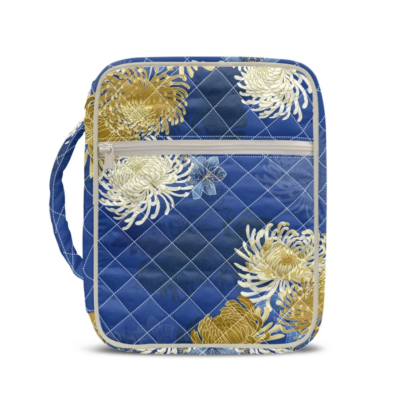 Coloranimal Chrysanthemum Fashion 2026 Zipper Clouse Quilted Bible Covers for Friends Polyester Fabric Bible Cover Case