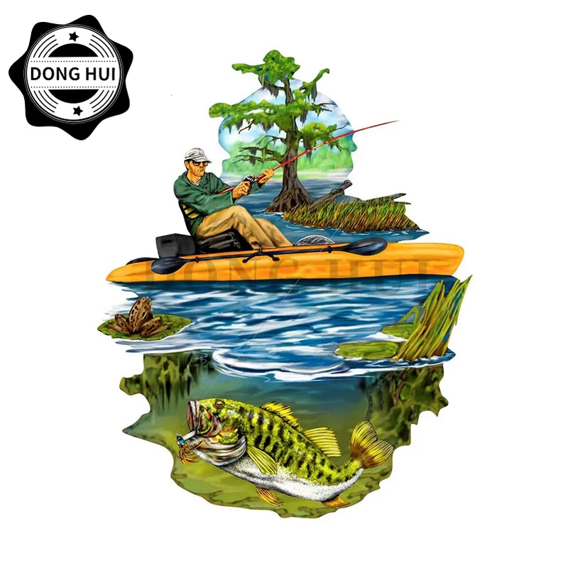 Kayak Outdoor Car Sticker Mug Guitar Laptop Camper Motocross Skateboard Phone Suitcase Fishing Decal