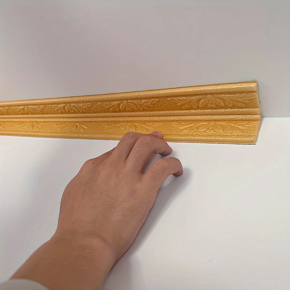 ذاتية اللصق السقف شريط زخرفي خلفية الحدود التفاف ديكور المنزل جدار تقليم خط ملصقات الحائط