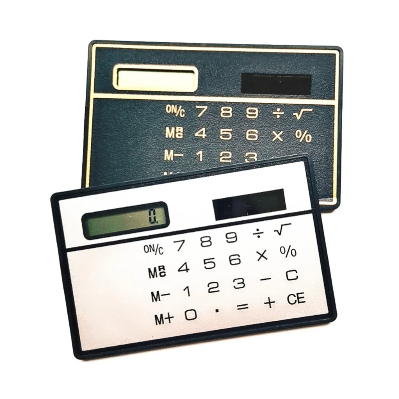 Mini Solar Powered Calculator 8 Digit Basic Standard Calculator, 8.5x5.3cm