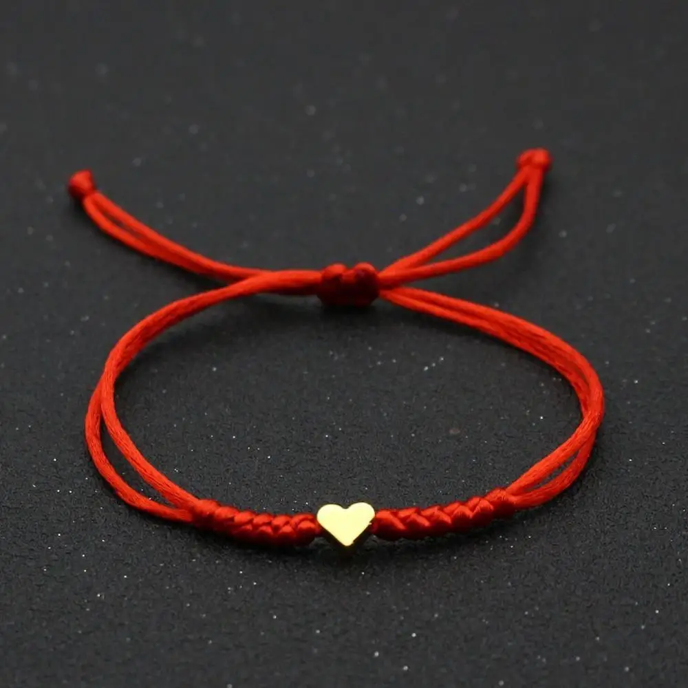 Love Bracelet Red String Bracelet Couple Hand-Woven Adjustable Red Rope Bracelet Jewelry for Couples Sisters and Friends