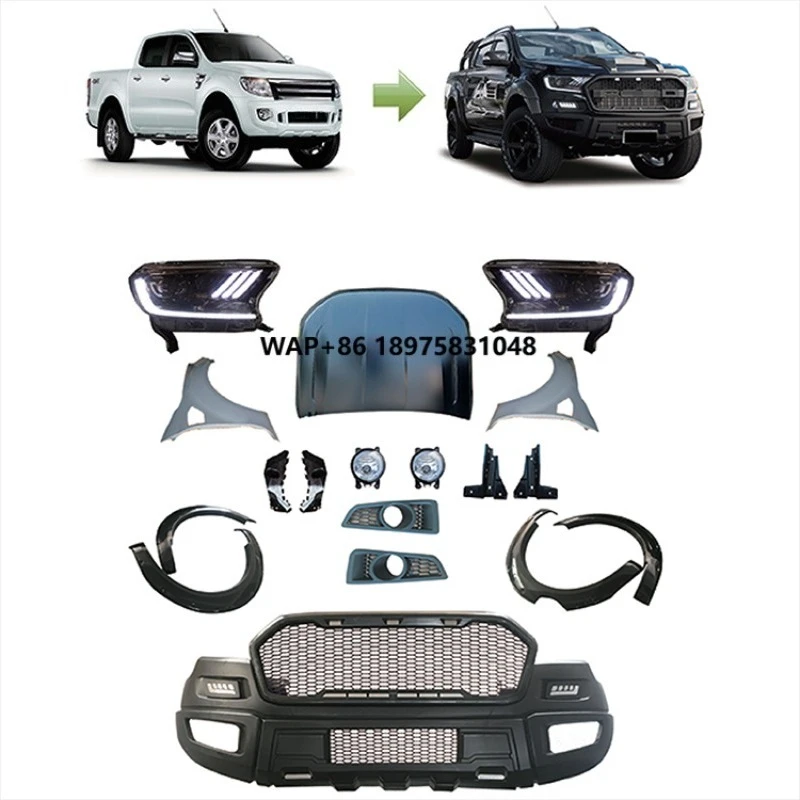 Wholesale Car Modification Parts Upgrade 18pcs Body Kit Front Bumper Rear Bumper Side Skirts Fender