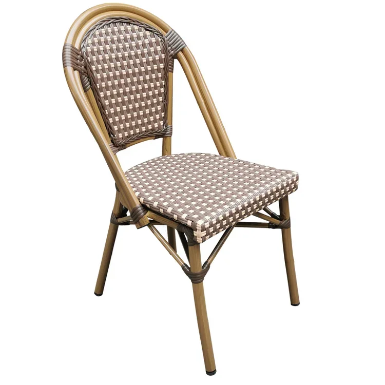 L-135 Hot selling all-weather UV resistant outdoor rattan chairs for French tavern restaurants