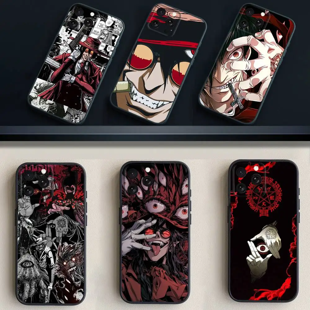 

H-HELLSING C-Comics-S Phone Case For iPhone 16,15,14,13,12,11 Plus,Pro Max,XS,X,XR,SE,Mini,8,7,Soft Silicone Black Cover