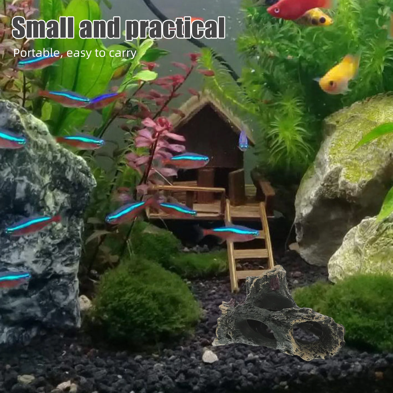 

2Pcs Resin Hollow Tree Trunk Aquarium Decoration Simulated Decaying Wood Log for Fish Hideout Shrimp Tank Accessories Underwater