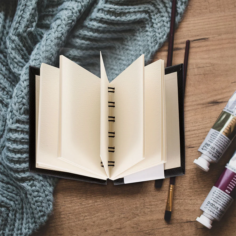 2 Pcs Watercolor Drawing Book on Wood Pulp Paper Gouache Marker (small Size) 2pcs Sketchbook for Painting Note Pads Student