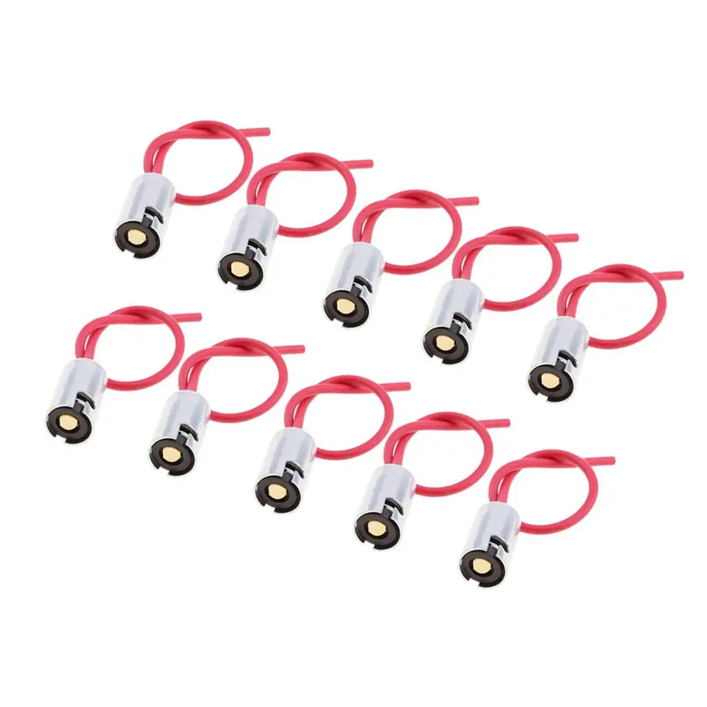 10pcs BA9S Car Truck SUV Light Bulb Socket Holder Automotive Parts High Quality Plastic+Metal