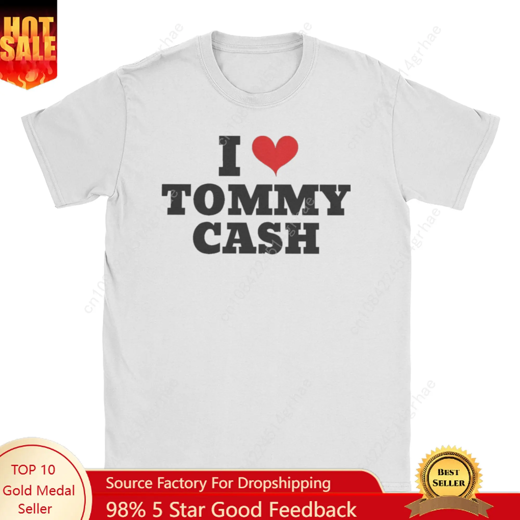 

Men T-Shirt Eurovisions Estonia 2025 Casual 100% Cotton Tees Short Sleeve I Love Tommy Cash T Shirts Crew Neck Tops