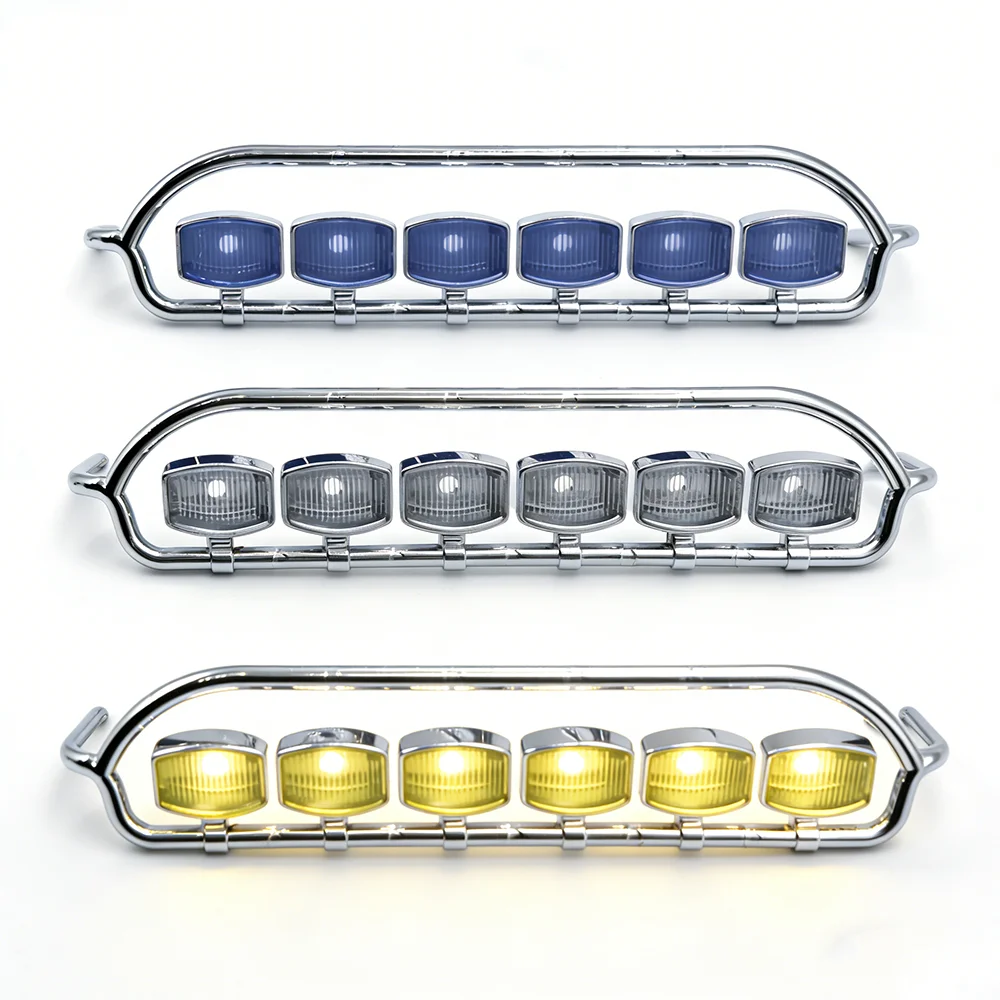 

LED cockpit roof 6 dome light shades for 1/14 Tamiya RC Dump Truck SCANIA 770S R620 VOLVO 750 Mercedes-Benz ACTROS 3363 MAN part