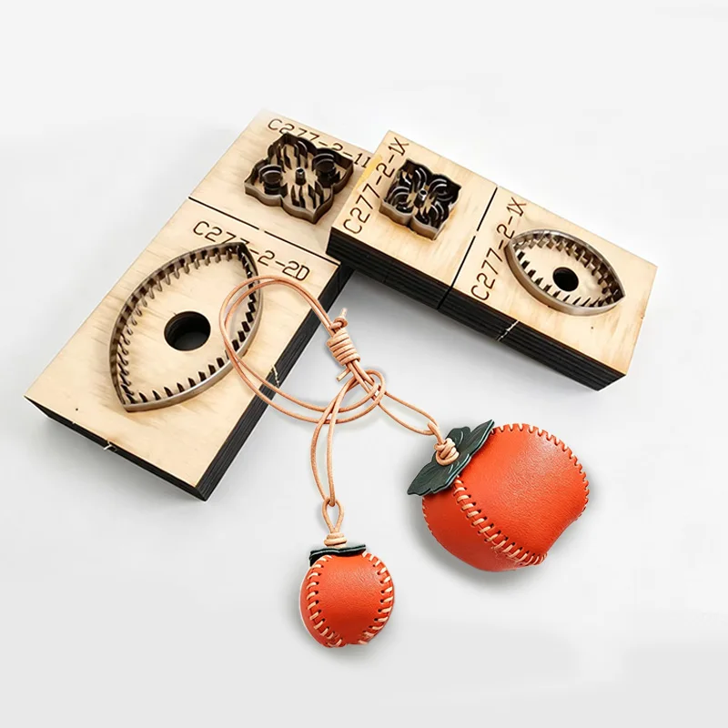 C277 Wooden Cutting Die Set for DIY Leather Goods Keychain Bag Charm Homemade Accessories Special Forming Template