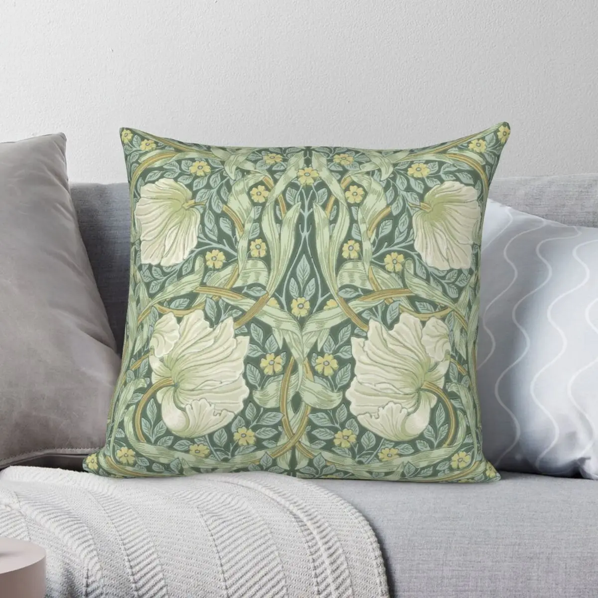 William Morris Pillowcase Polyester Linen Velvet Pattern Zip Decor Throw Pillow Case Sofa Cushion Case 18