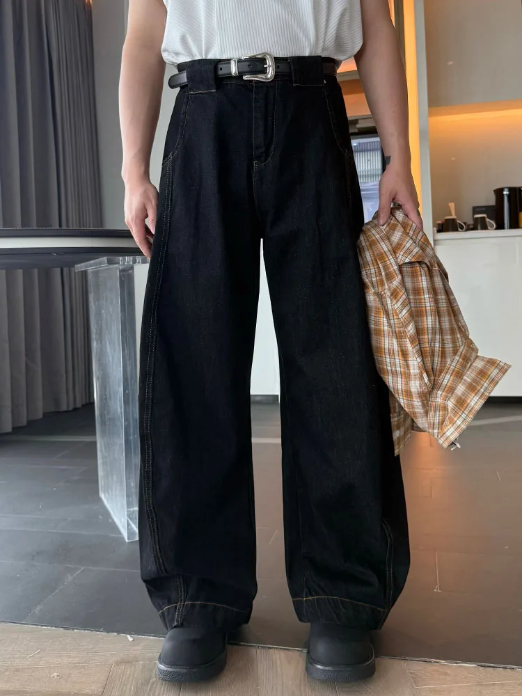 

Мужские джинсы Clohand в американском ретро-стиле, оригинального цвета, свободного кроя, прямые, широкие штанины, повседневные, длинные брюки