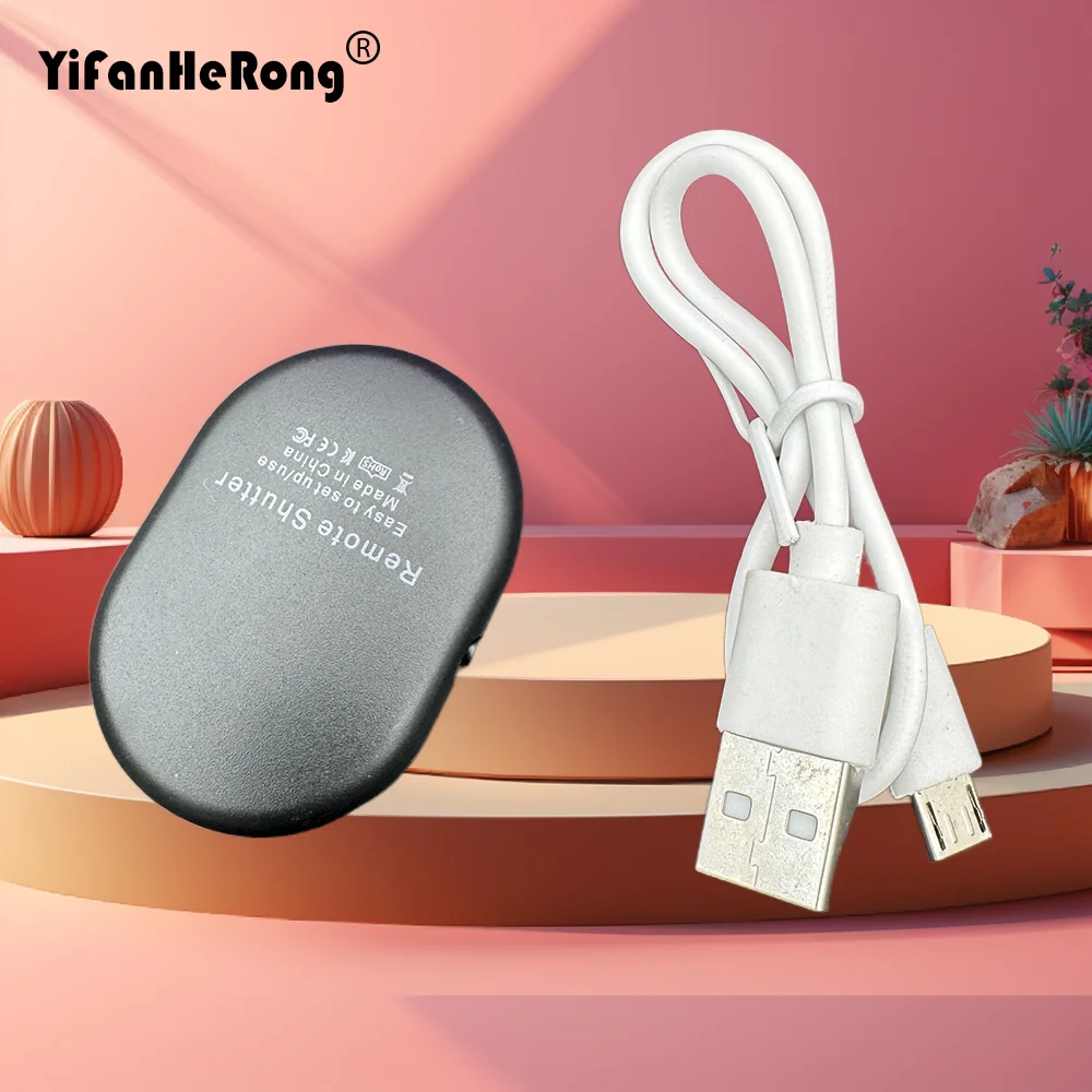 Interface de controle remoto recarregável micro usb bluetooth-compatível selfie telefone controlador de vídeo para android botão remoto