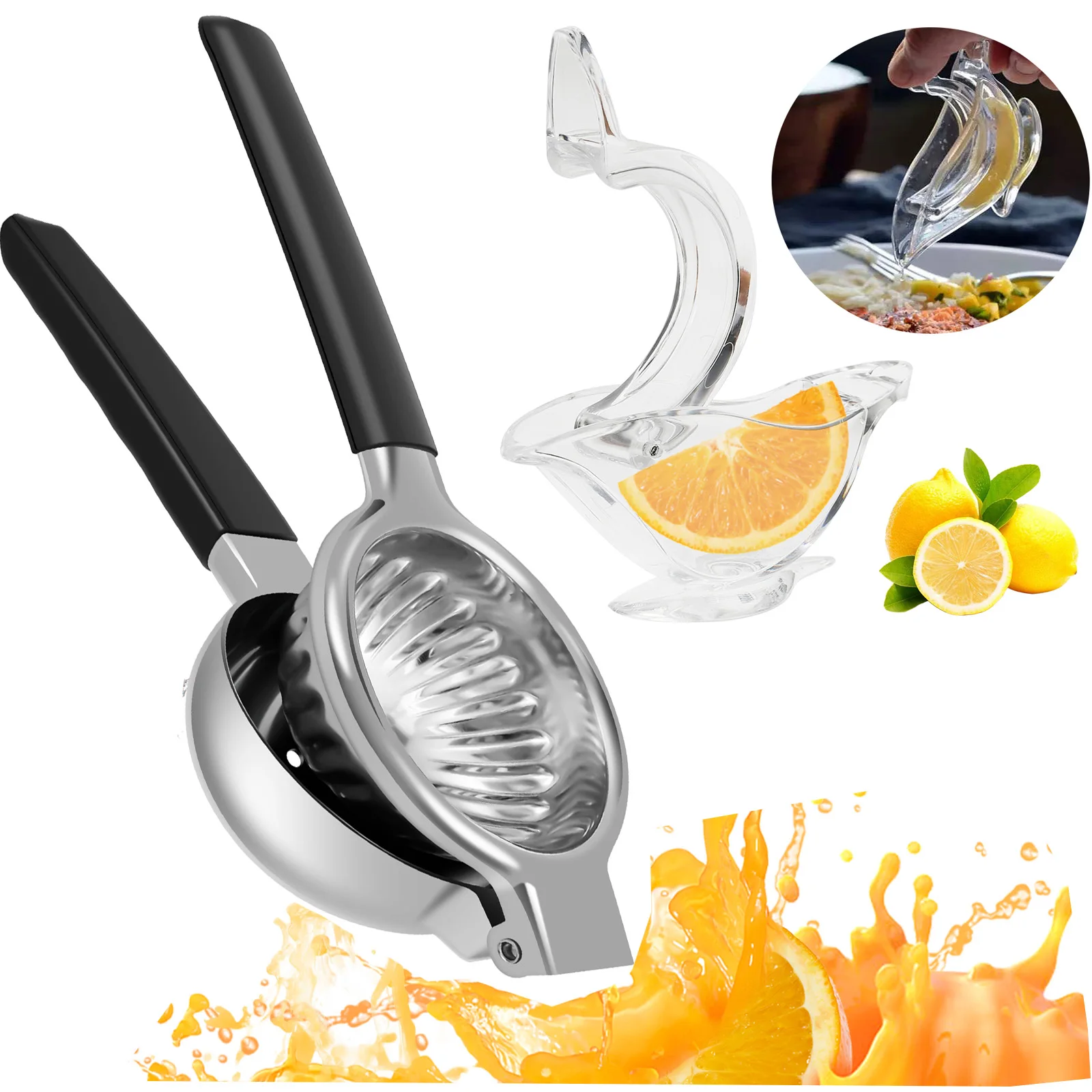 Portable Fresh Juice Presser Fruit Extractor Orange Citrus Lime Lemon Squeezer Hand Press Juicer Lemon Clip Fruit Squeezer