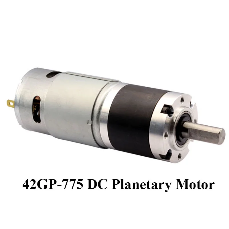 42GP-775 DC Planetary Gearbox Motor High Torque 253KG.CM Slow Speed Regulating Low-Speed Motor 12V 24V CW CCW 8PRM~1600PRM