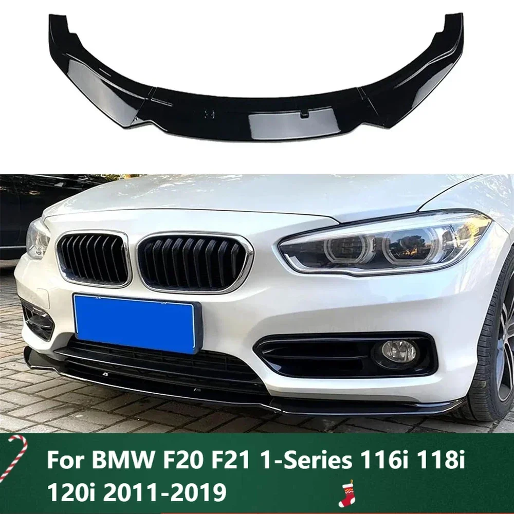 New！For BMW F20 F21 1-Series 116i 118i 120i 2011-2019 PP Bumper Canard Lip Splitter 3Pcs Car Front Bumper Spoiler Lip