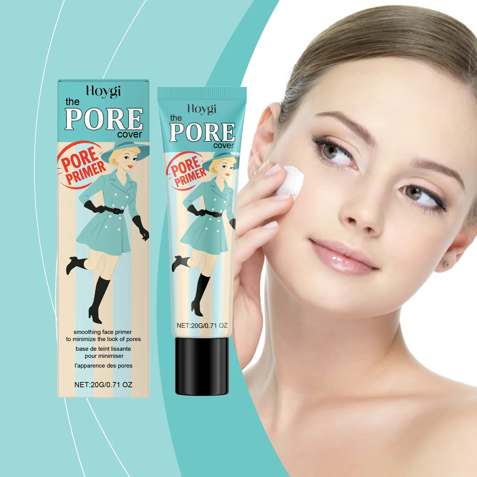 Primer hidratante ligero: protección de aislamiento a base de plantas, iluminador, ocultación, base sin maquillaje