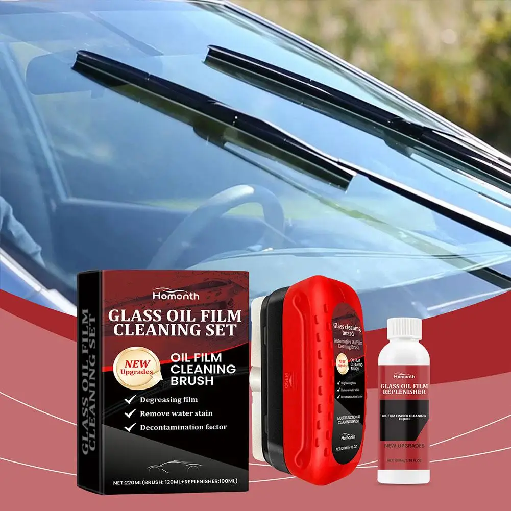 

Glass Film Cleaning Kit Strong Stain Removal Waterproof Polishing Car Windshield Agent Cleaning Refreshing Supplies P8A3