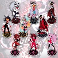 HELLUVA BOSS Classic Pose Acrylic Standee Set Blitzo Stolas Moxxie Loona | I.M.P. Core Team Demon Figure Desk Hazbin Hotel
