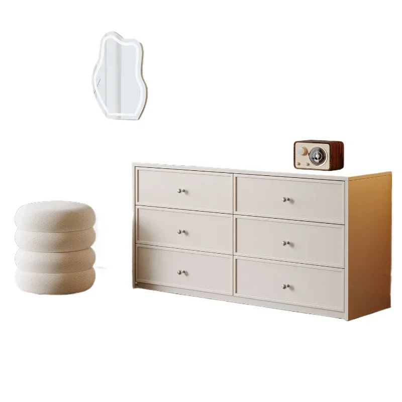 

Solid wood dresser antique small apartment bedroom makeup table chest integrated corner storage cabinet