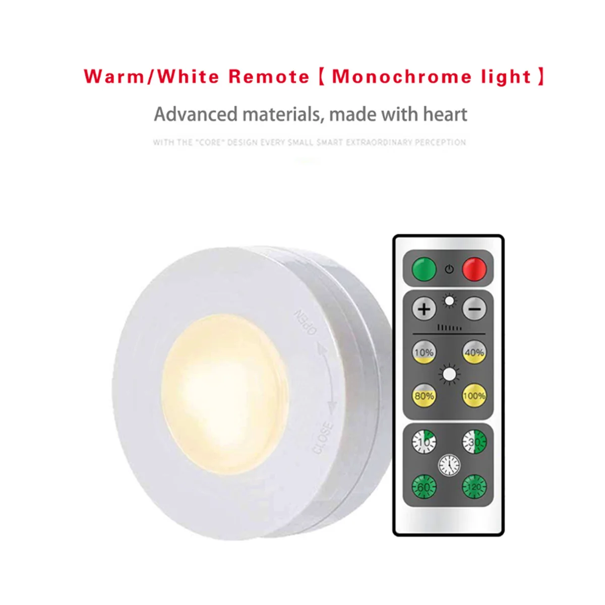 

8pcs Smart Cabinet Led Lights Touch Sensor Wireless Remote Dimmable Warm White Light For Kitchen Cupboard Closet Night Lamp