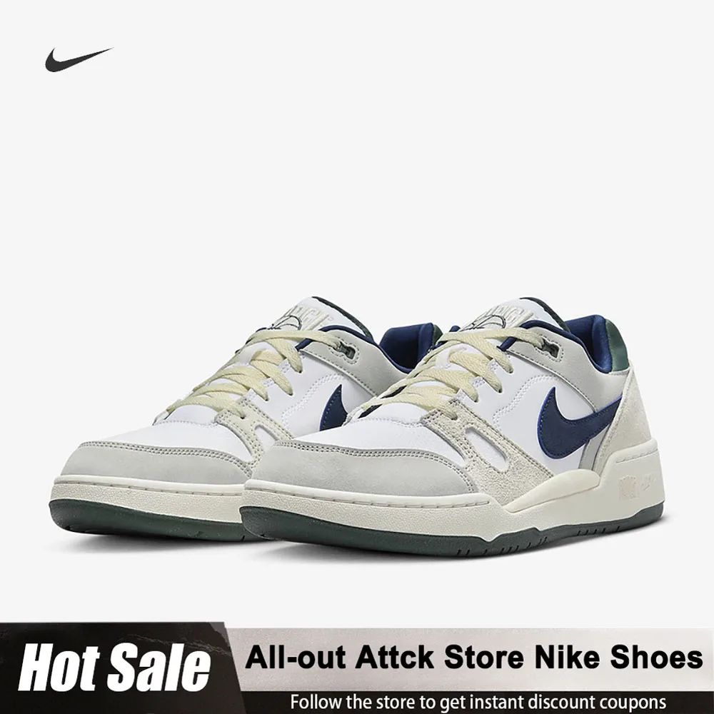 

Nike Full Force Low-Top Men's Sneakers Shock-Absorbing Non-Slip Sports Shoes FZ3595-100 All-Season Style Lace-Up Casual Shoes