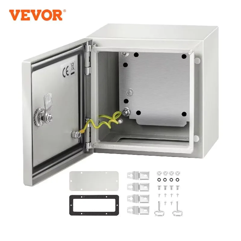 VEVOR NEMA Steel Enclosure NEMA 4X Steel Electrical Box IP66 Waterproof & Dustproof, Outdoor / Indoor Electrical Junction Box