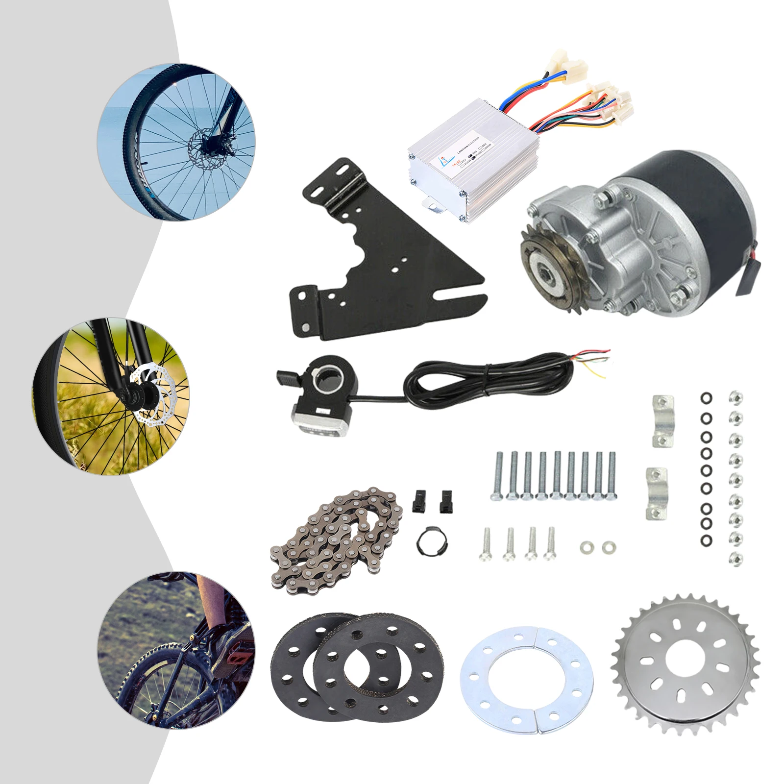 350W E-Bike Brush Motor Thumb W/Freewheel 36Volt Electric Bicycle Conversion Kit